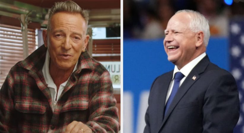 Bruce Springsteen Endorses, Tim Walz & Emhoff Cheer